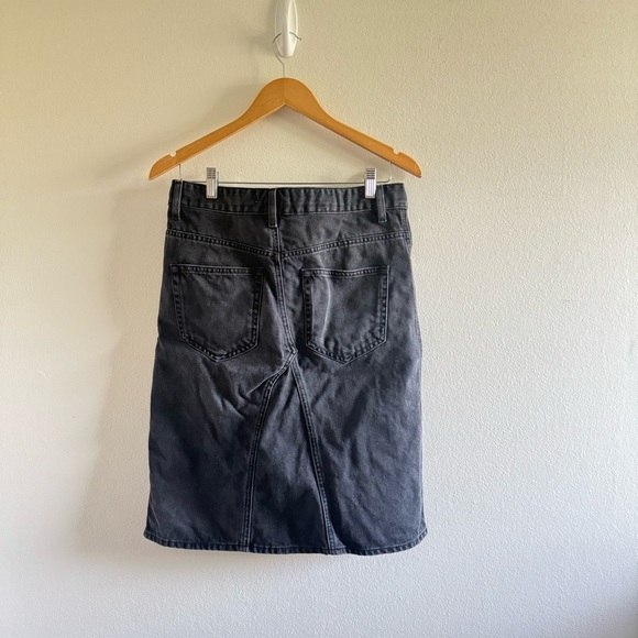 Isabel Marant Etoile Black Fiali Denim Pencil Midi Skirt size 38 - Picture 4 of 13